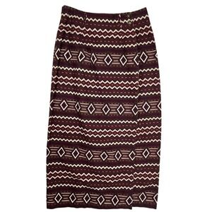Ruff Hewn Skirt Boho Southwestern Aztec Wrap Front Midi Maxi 35" Long SZ 12 90s